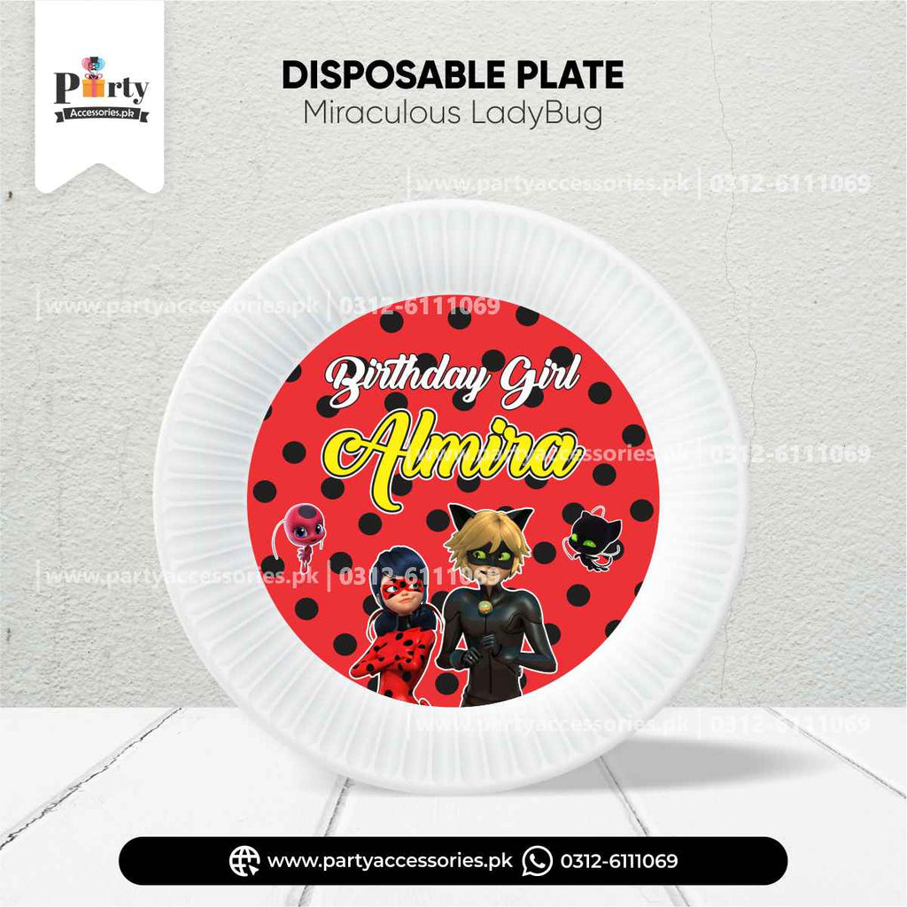 Miraculous Ladybug theme disposable plates  
