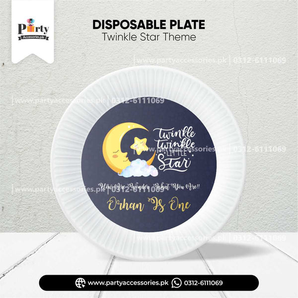 Twinkle Star Theme Disposable Plates