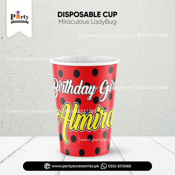 miraculous ladybug theme disposable cup for party table decor