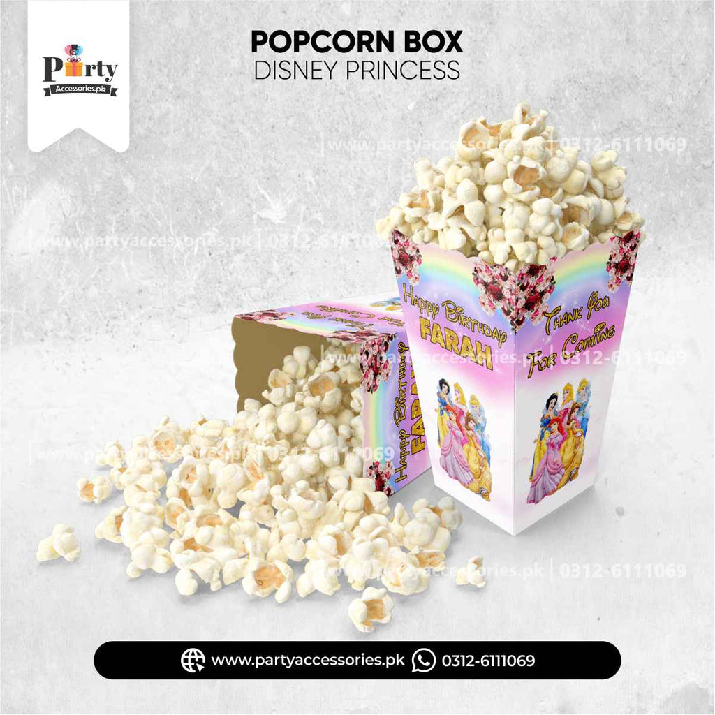 Disney princess theme customized popcorn boxs