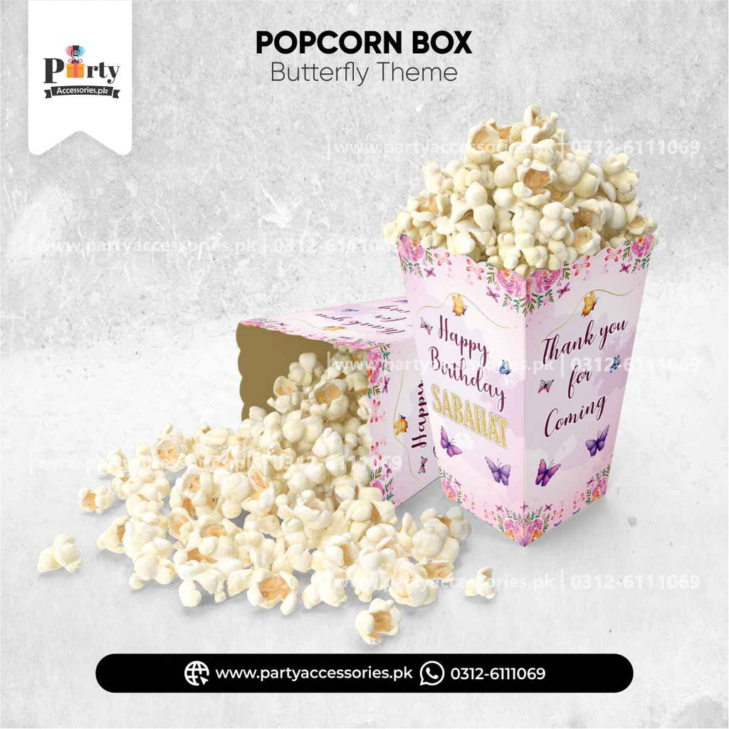 Butterfly Theme Customized Popcorn Boxes