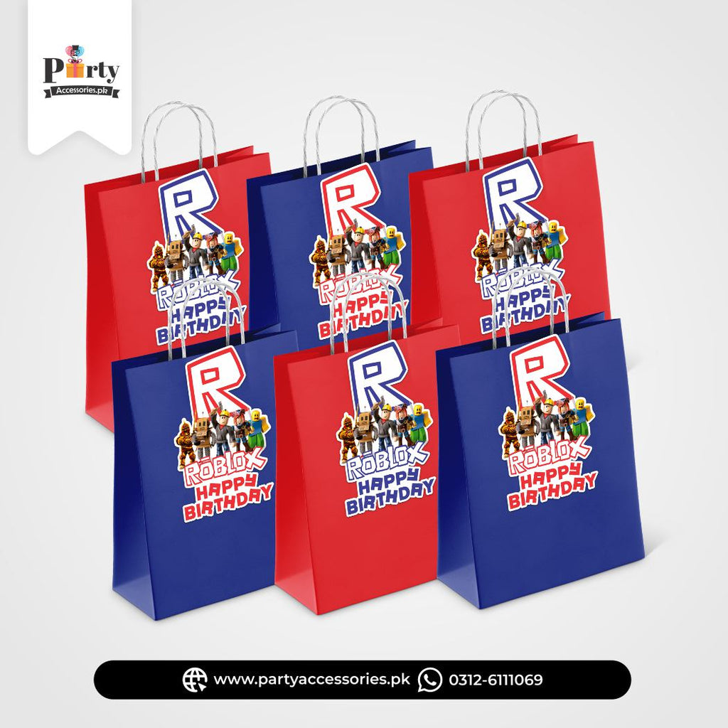 Roblox Boy Theme Birthday Goody Bags | Premium Party Favors 6 pcs Pack