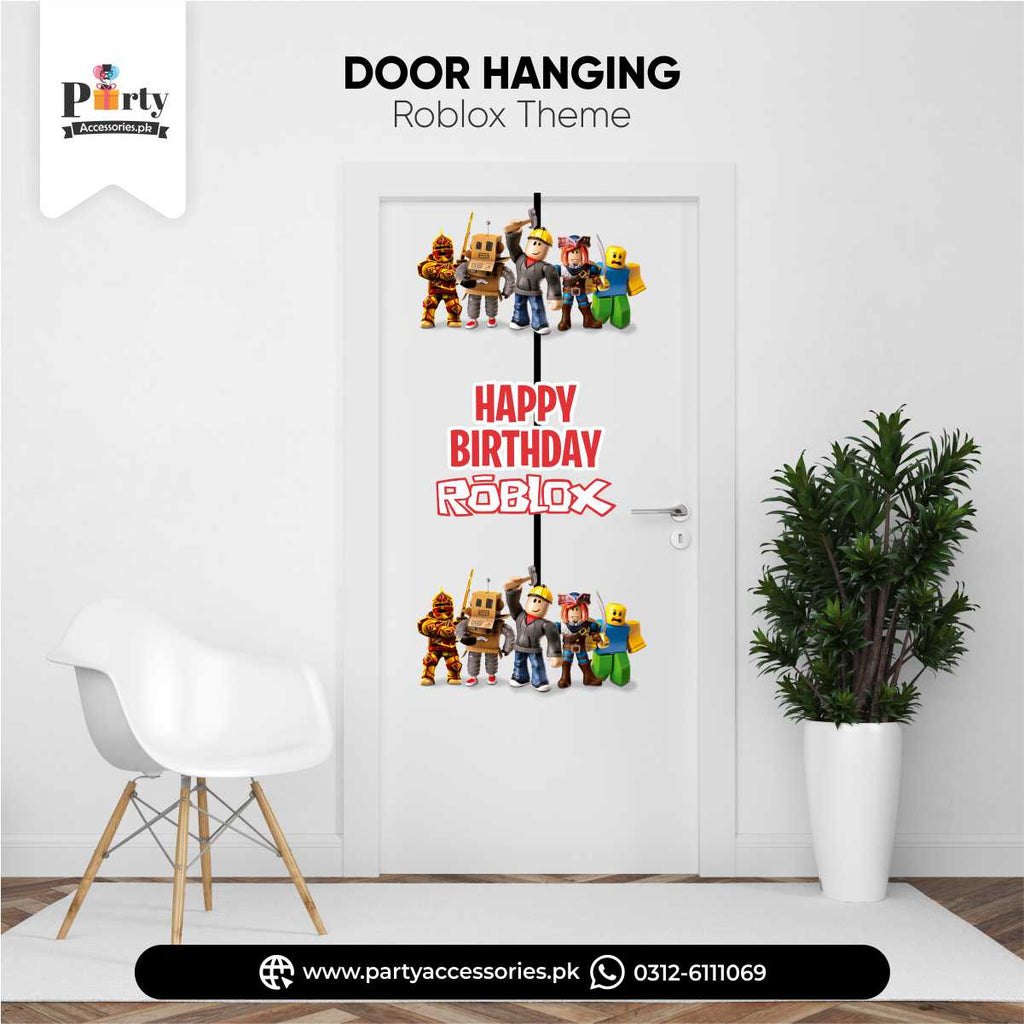 Roblox Boy Theme Birthday Party Door Hanging Decorations