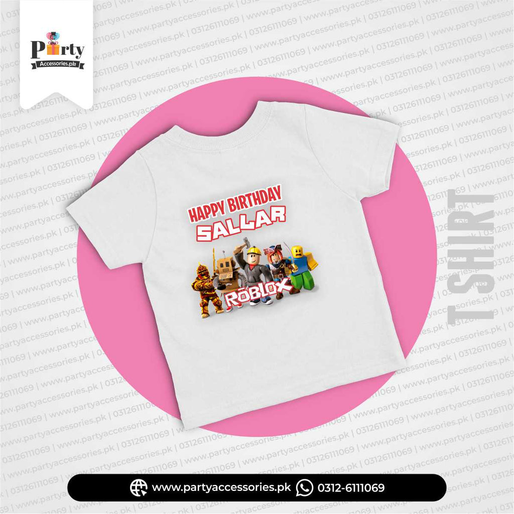 Roblox Boy Theme Customized T shirt for Birthday Kids Party Celebration