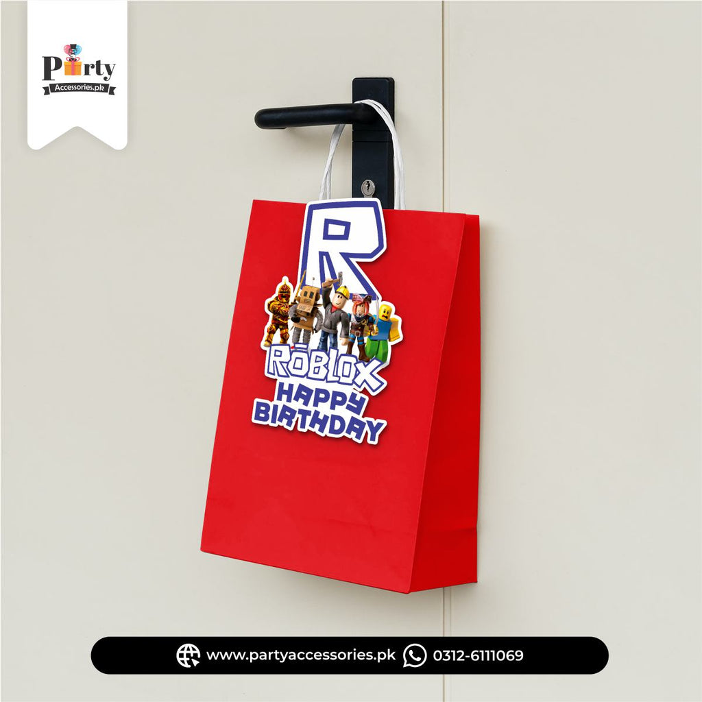 Roblox Boy Theme Favor Goody Bags for Birthday Party Decoration