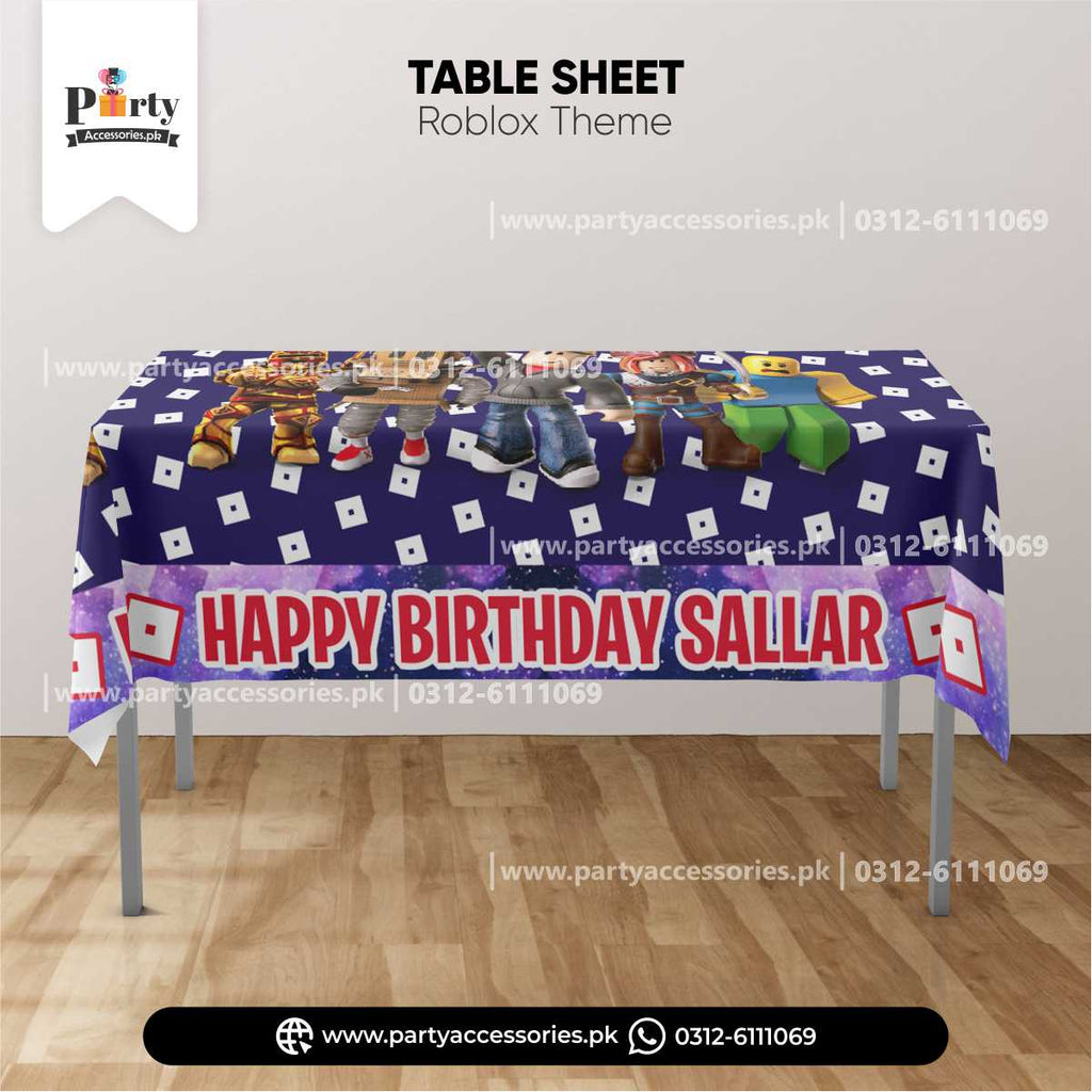 Roblox Boy Theme Customized Table Top Sheet for Birthday Party Table Decorations