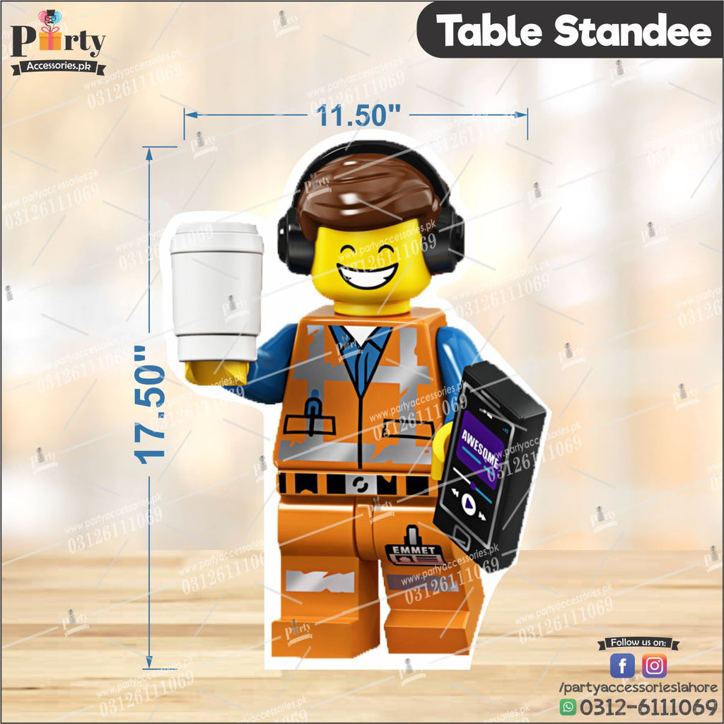 Standing character cutout for party decoration in lego theme 