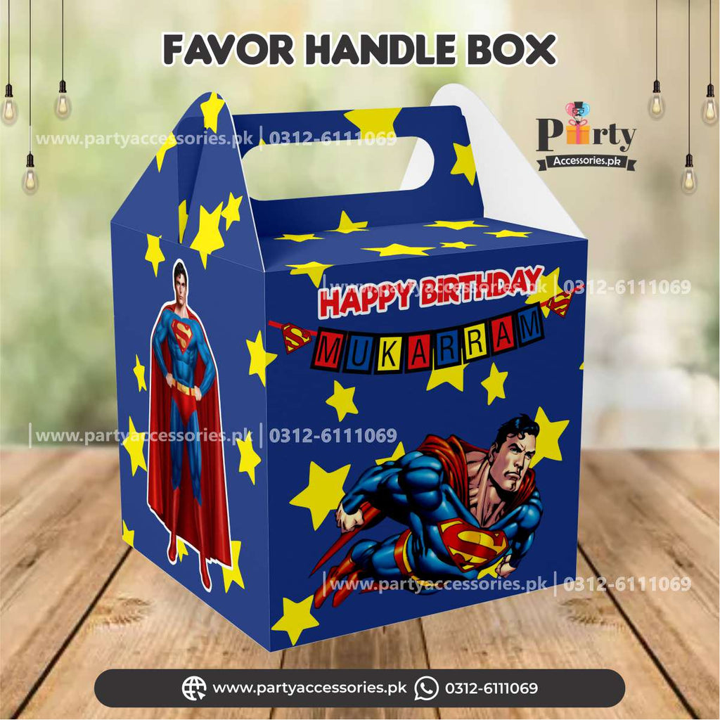 superman theme customized goody boxes 