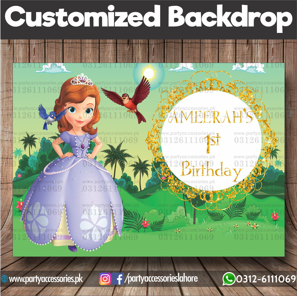 sofia theme customized greenery backdrop 