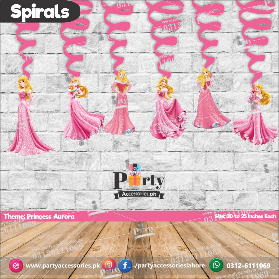 Disney princess Theme Spiral Hanging swirls Birthday party Decoration 