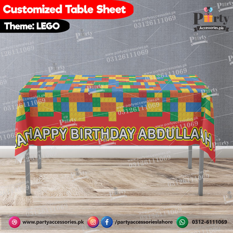 Lego theme Customized table top sheet