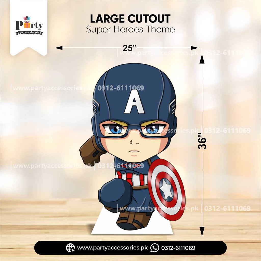 captain america theme customized large cutouts
