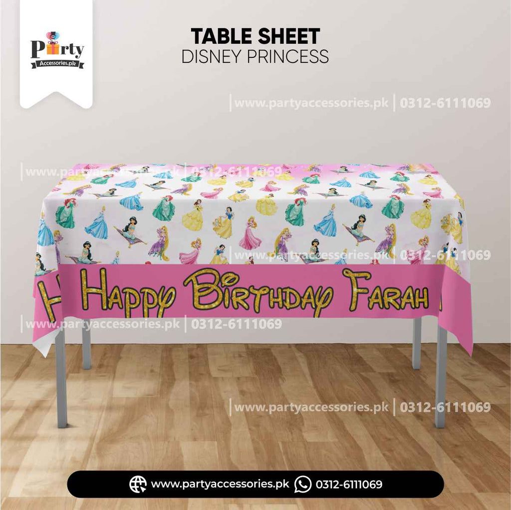 Disney Princess Customized Table Sheet – Birthday Party Decor ...