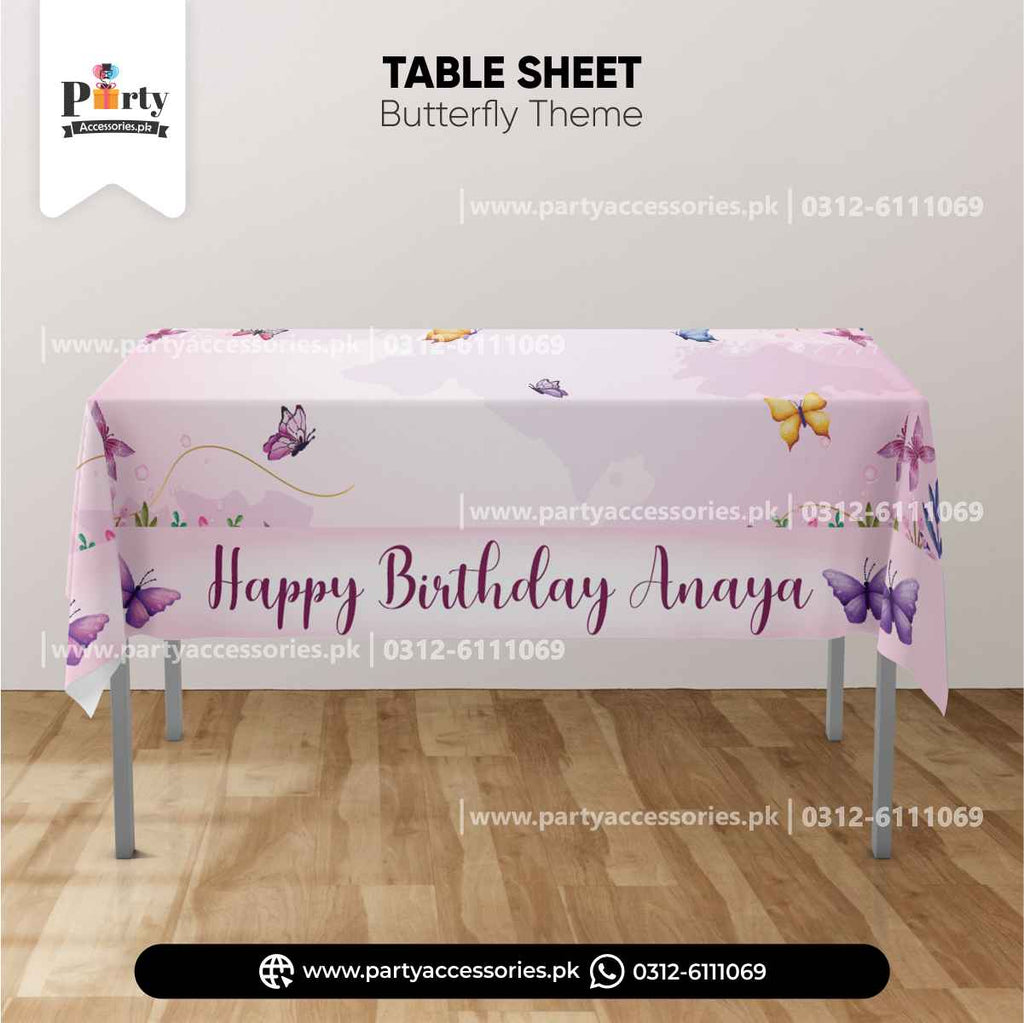 Butterfly Theme Table Top Sheet / Table Cover