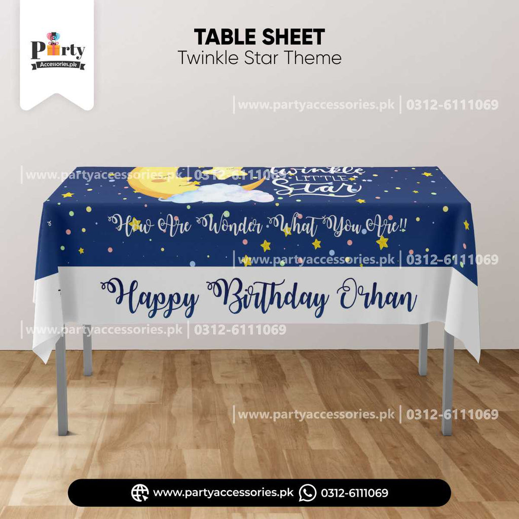 Customized Table Top Sheet In  Twinkle Star Theme