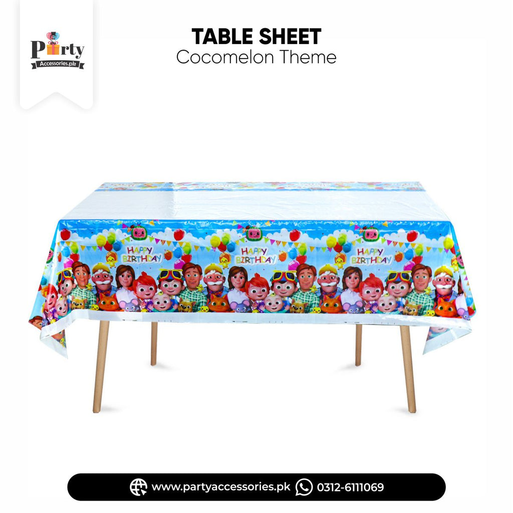 cocomelon theme birthday party ready to use table cover for birthday 