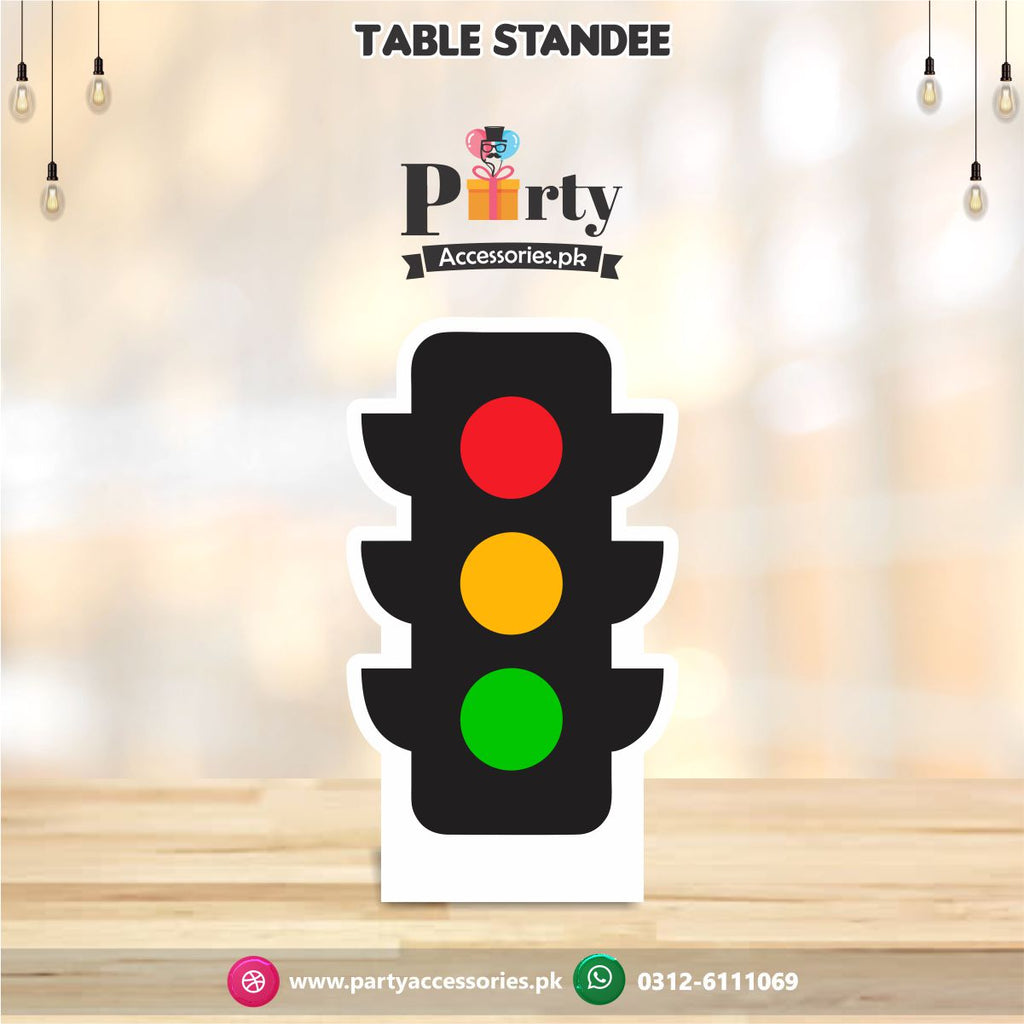 Two Fast Table standing character cutouts