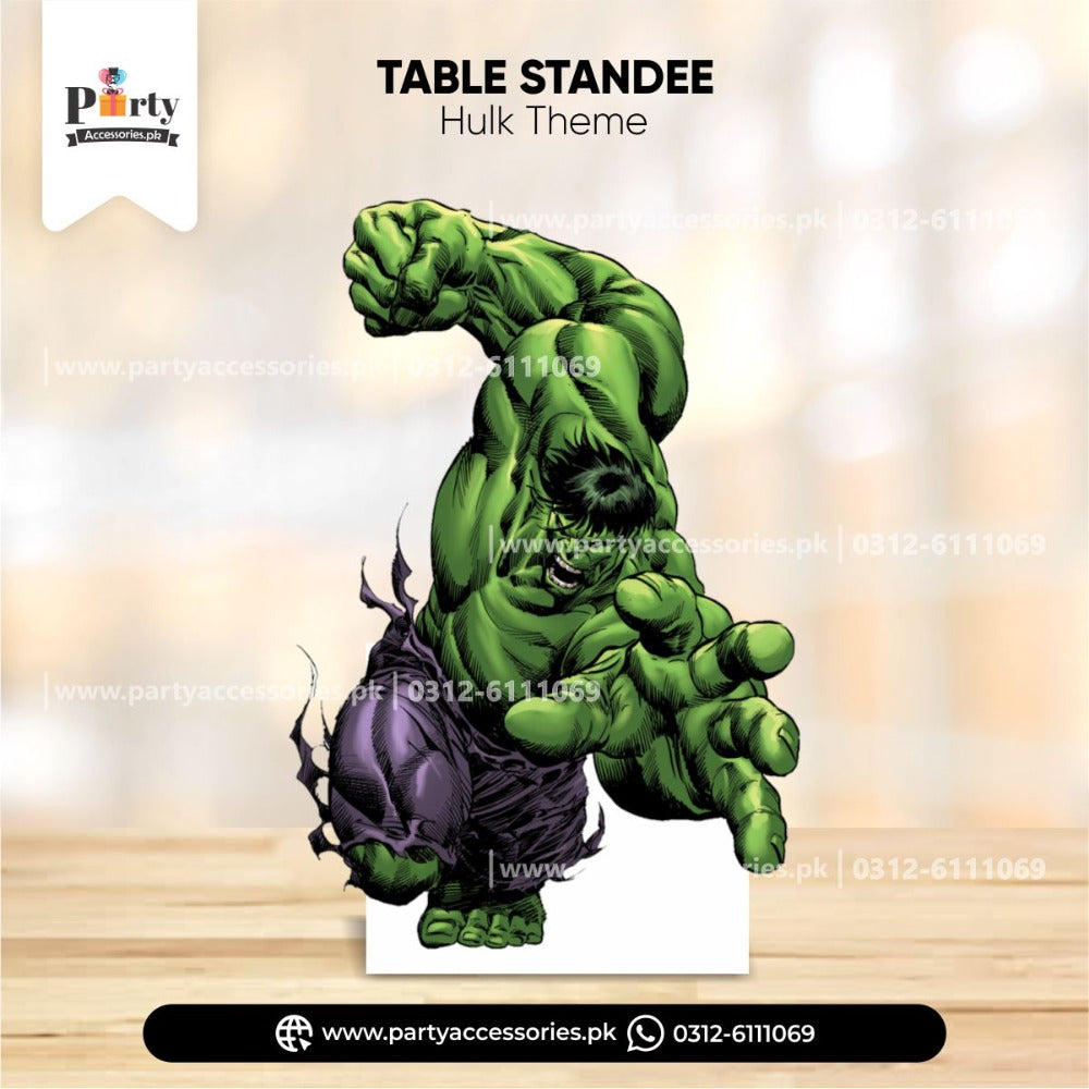 hulk theme standing chracter cutout for birthday party decoration 