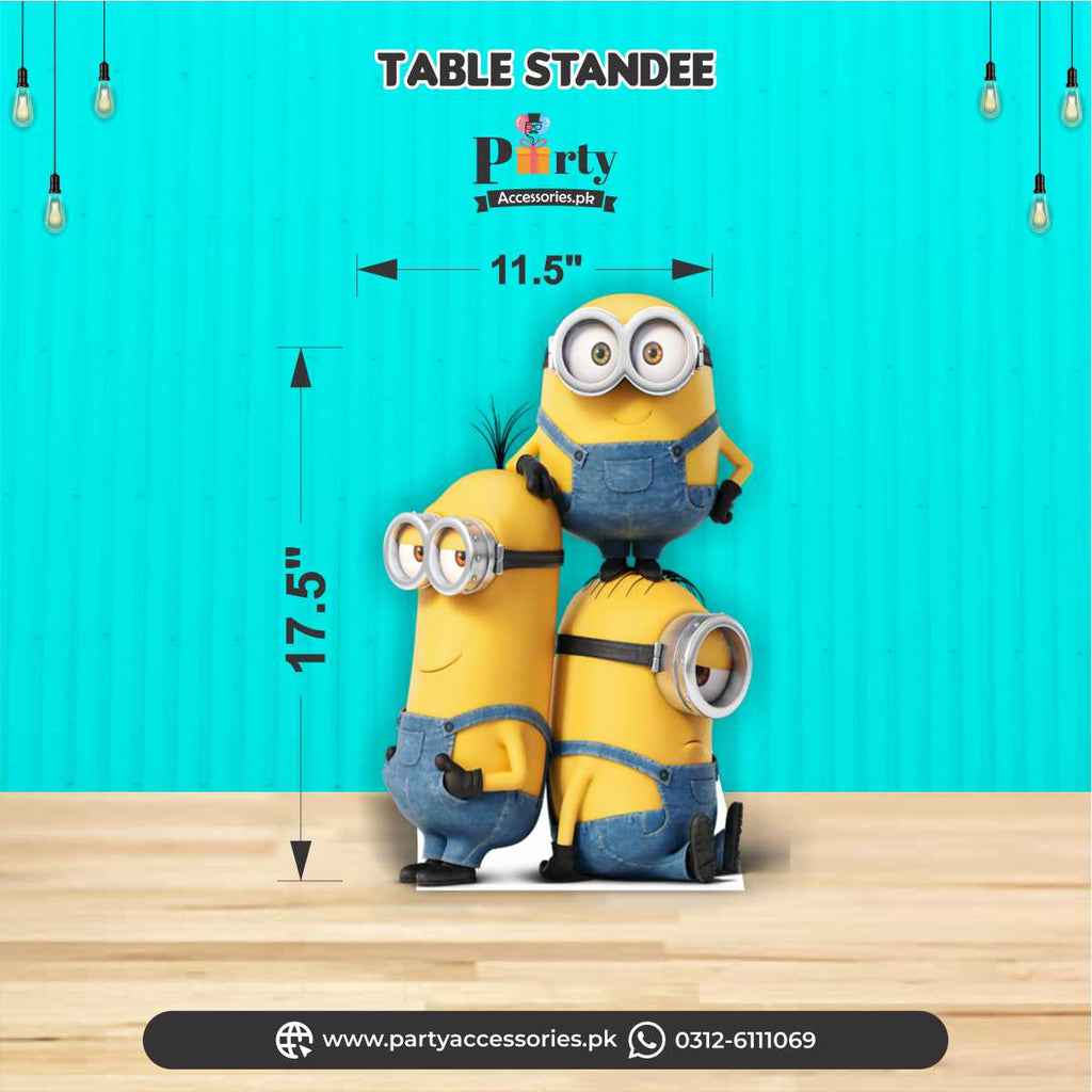 minion theme character table standing cutouts