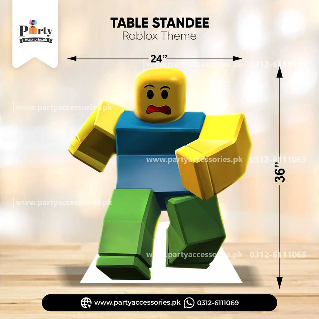 Roblox Boy Theme Standing Character Cutouts for Birthday Party Decoration