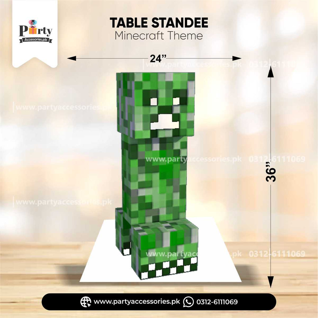 Minecraft Theme Standing Character Cutouts for Birthday Party Decoration