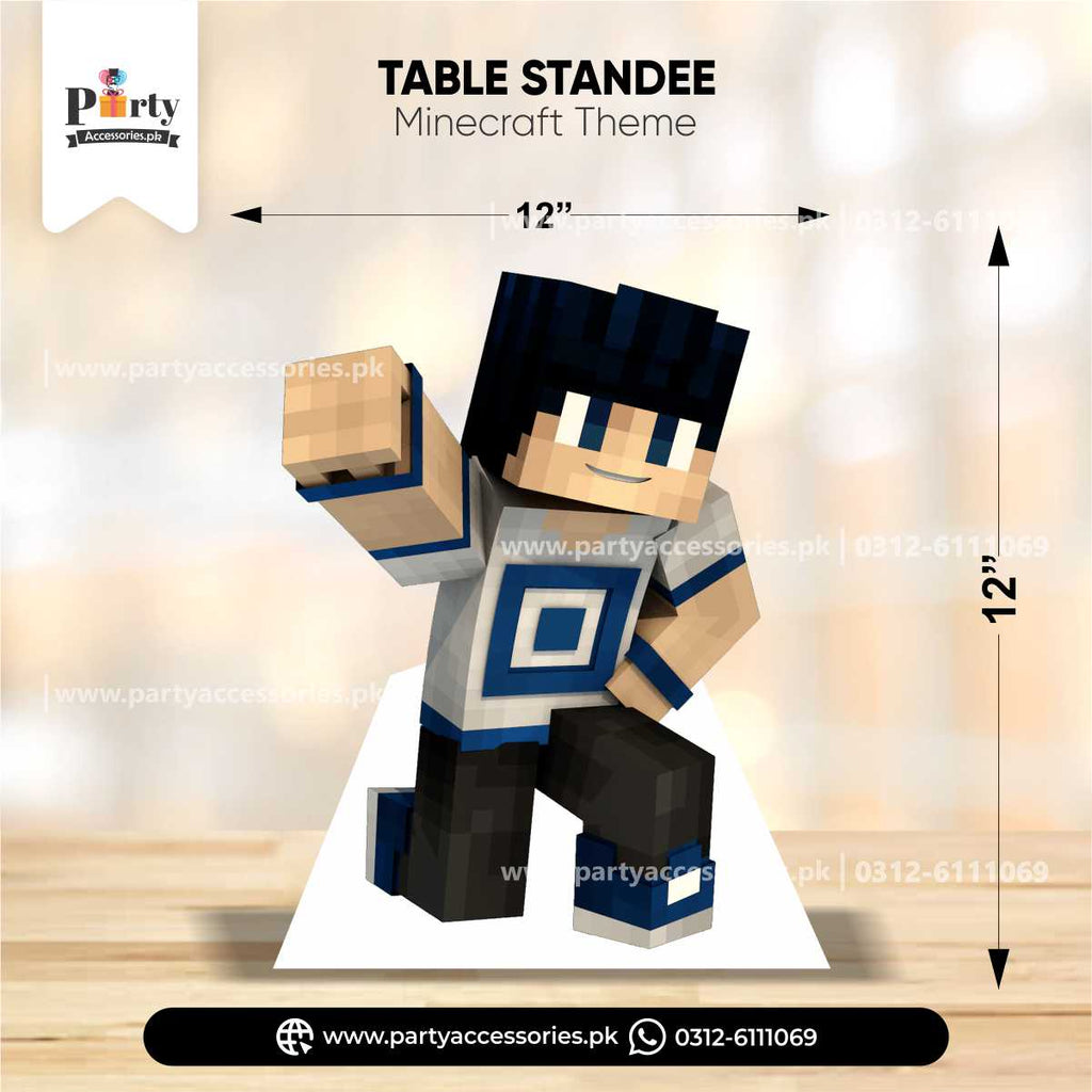 Minecraft Theme Standing Character Cutouts for Birthday Party Decoration