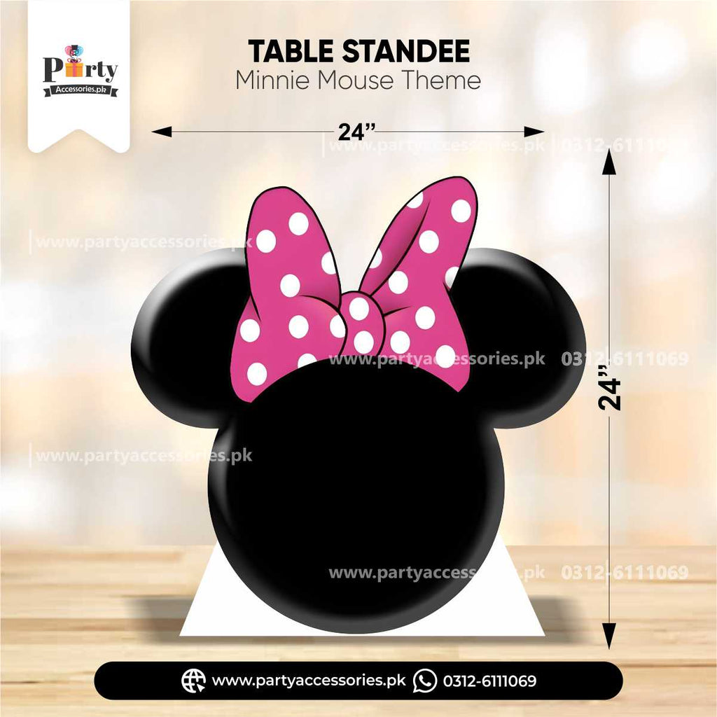 Minnie Mouse Theme Standing Character Cutouts for Birthday Party Decorations