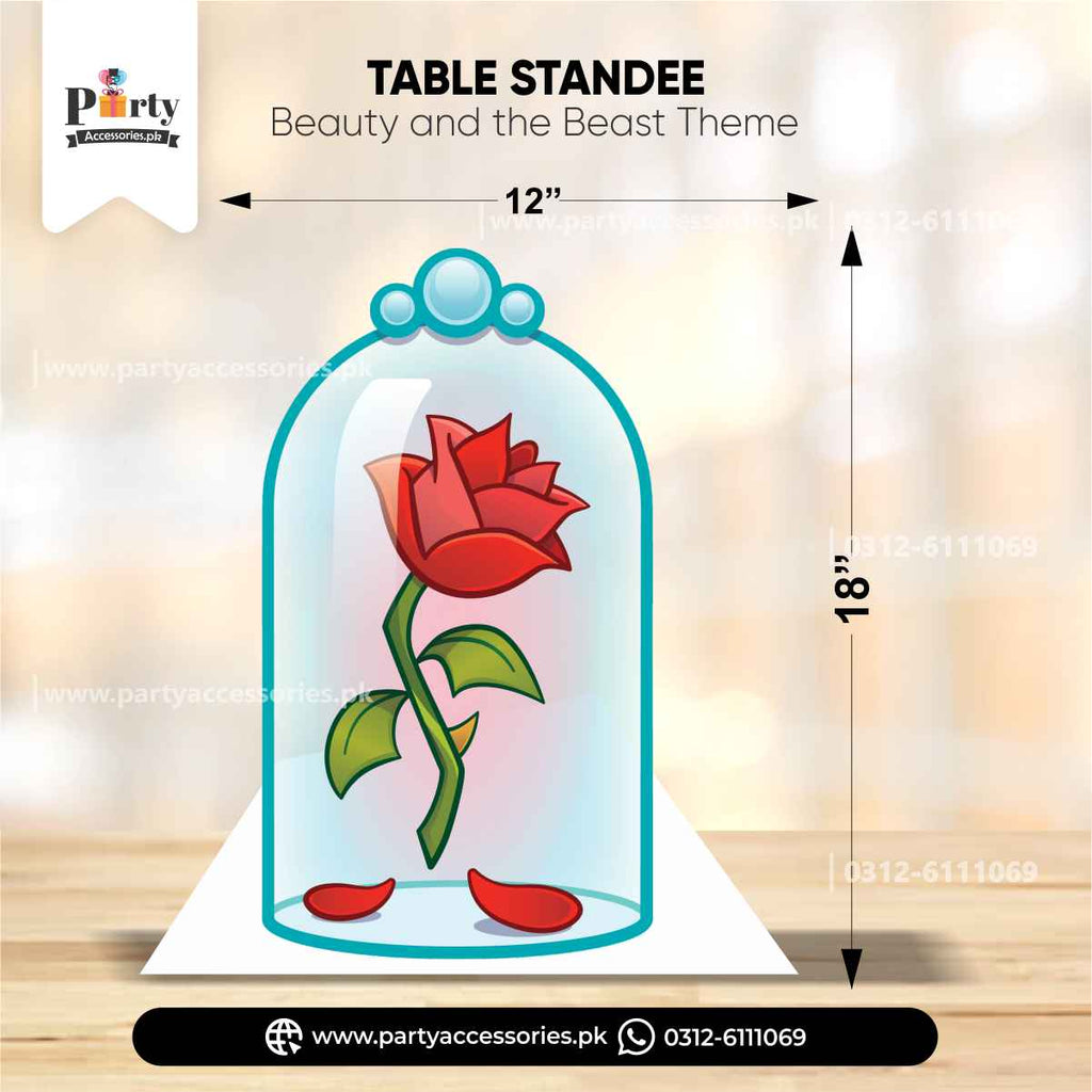 Birthday decoration standing cutout in Beauty and Beast Theme