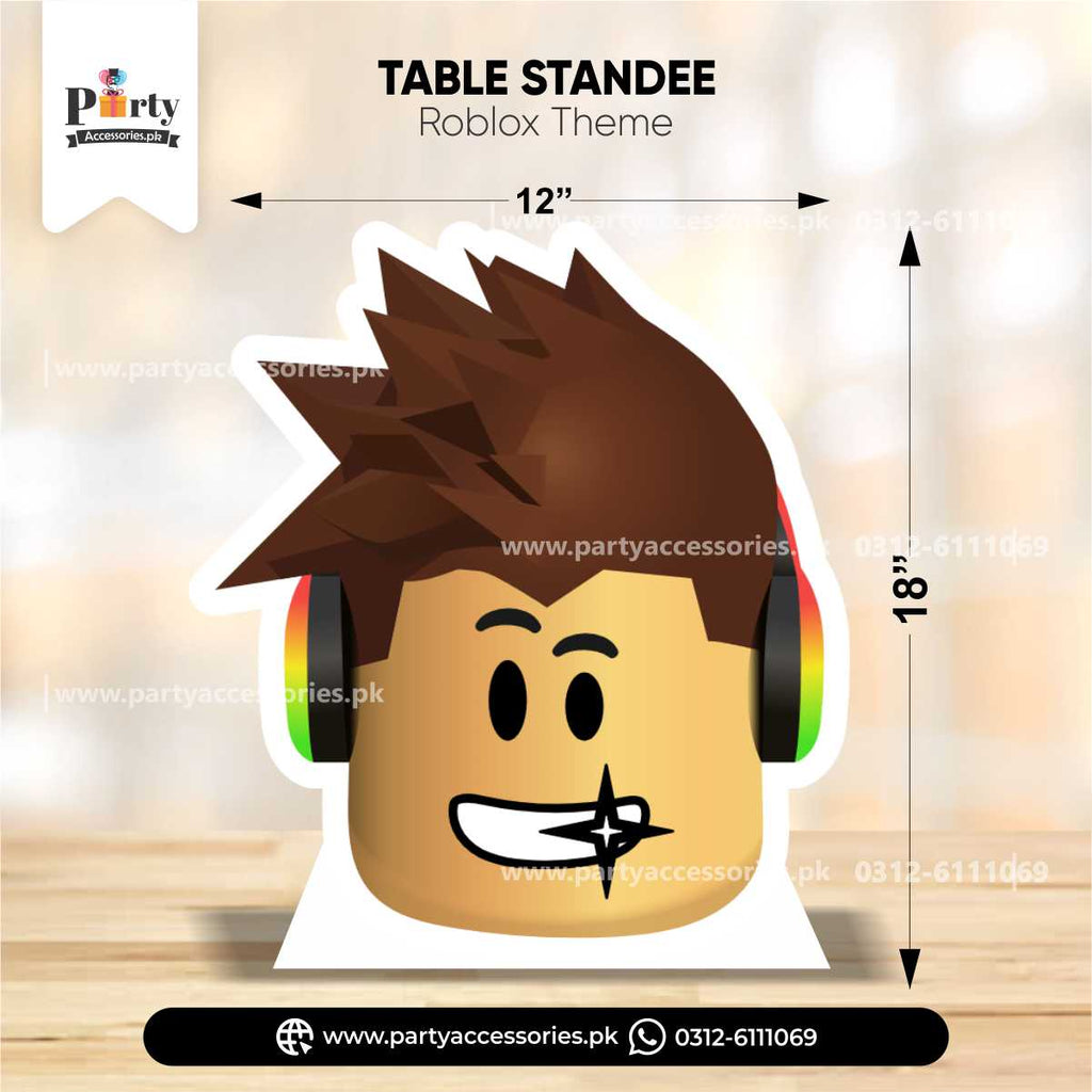 Roblox Boy Theme Standing Character Cutouts for Birthday Party Decoration
