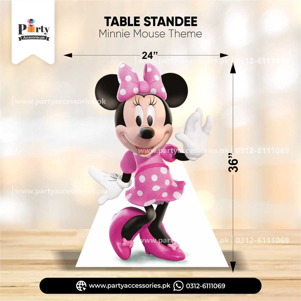 Minnie Mouse Theme Standing Character Cutouts for Birthday Party Decorations