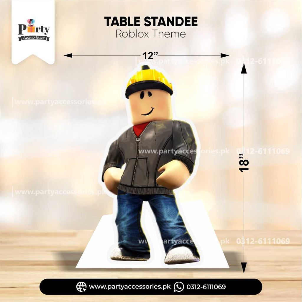 Roblox Boy Theme Standing Character Cutouts for Birthday Party Decoration