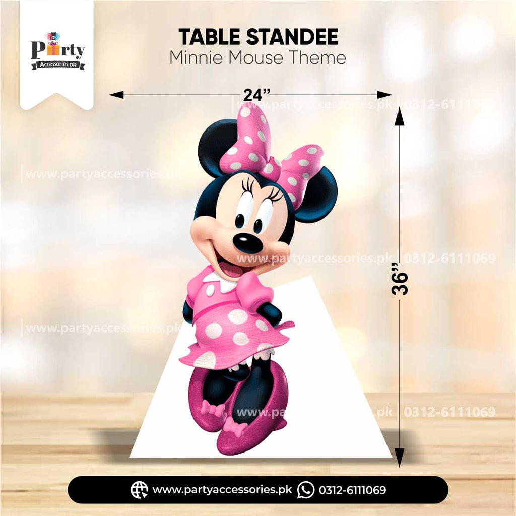 Minnie Mouse Theme Standing Character Cutouts for Birthday Party Decorations