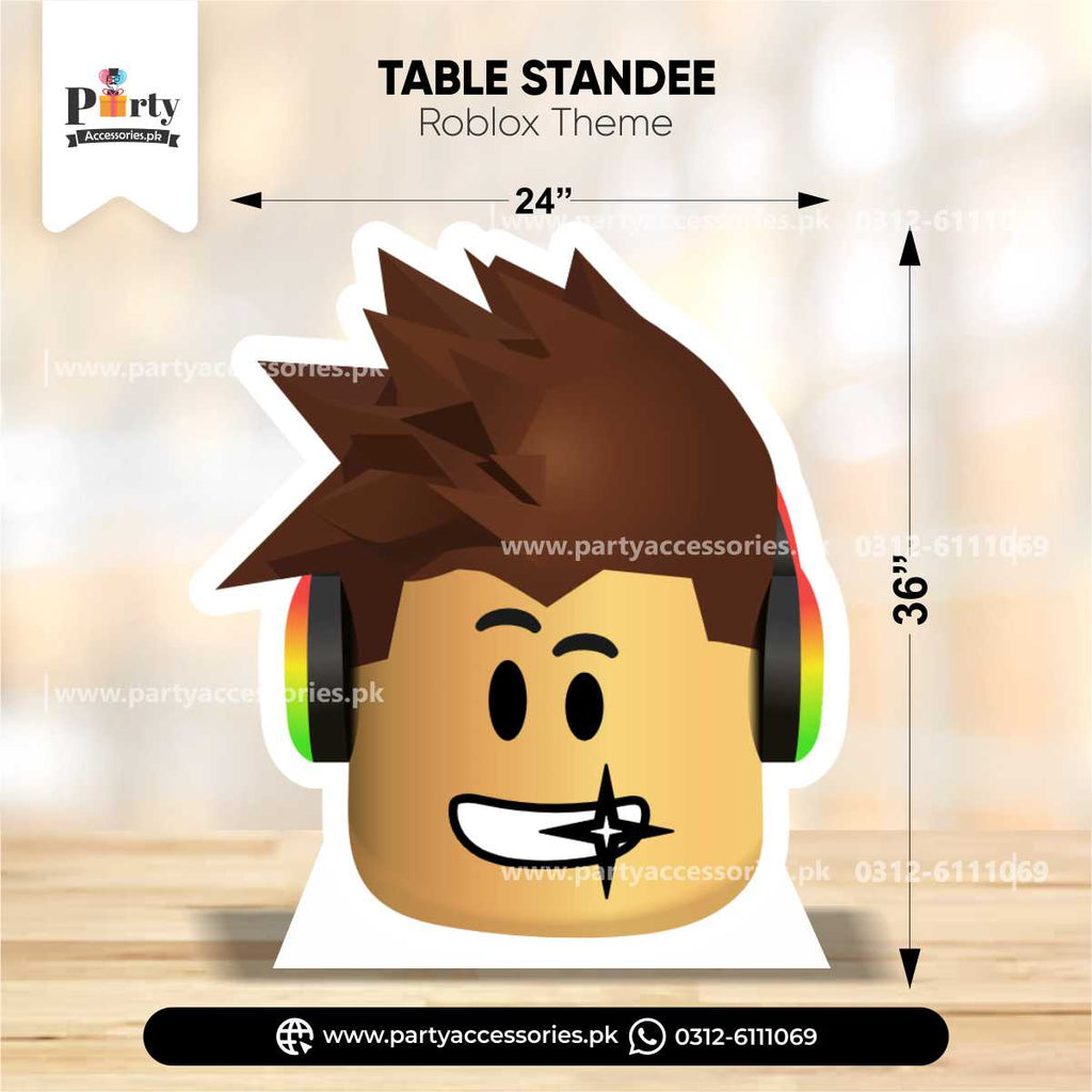 Roblox Boy Theme Standing Character Cutouts for Birthday Party Decoration