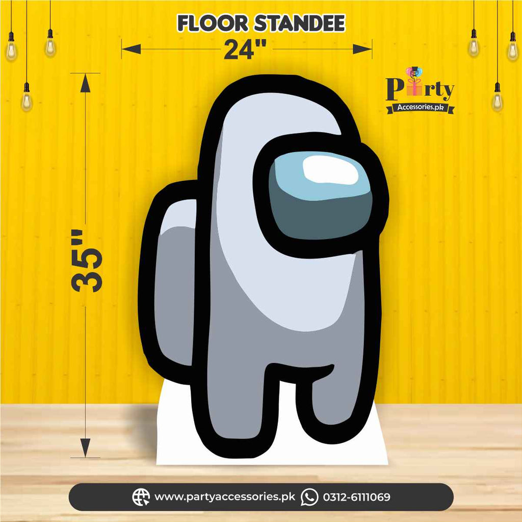 grey among us theme character cutout for standing on the floor 