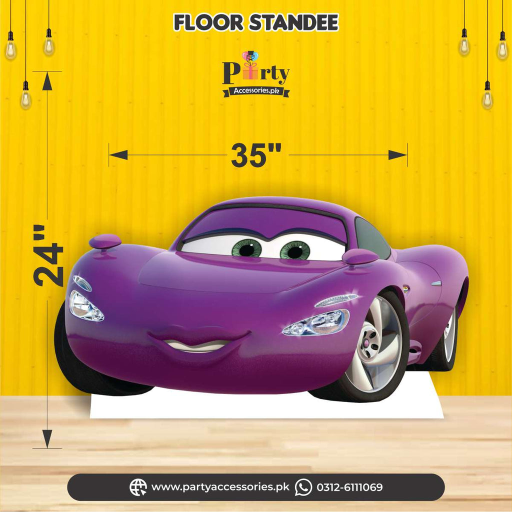 purple mcqueen theme car for floor decoration 