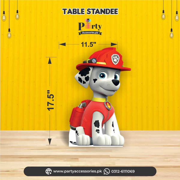 Customized PAW Patrol theme Table standing character cutouts decoration ideas  marshall