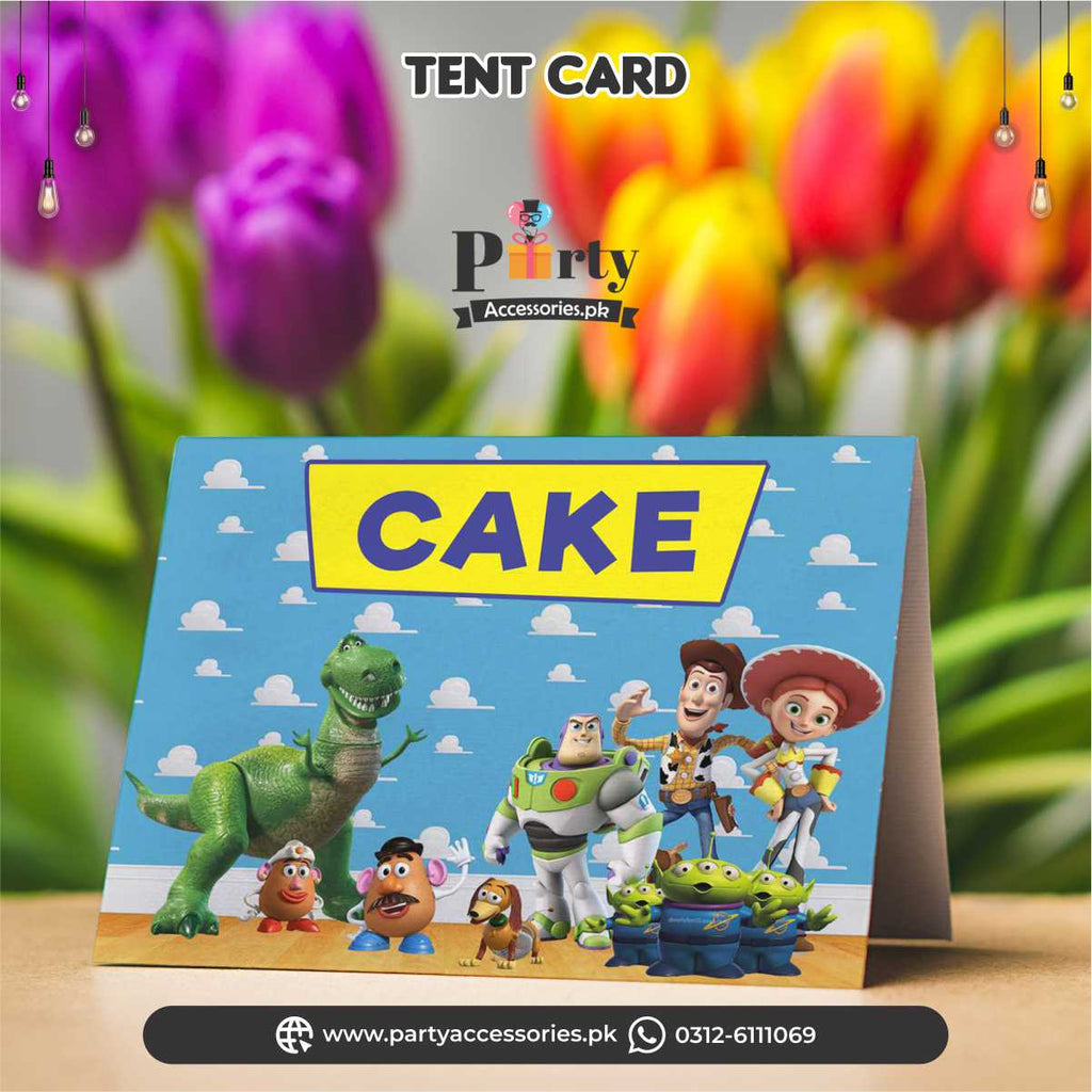 TOY STORY THEME TABLE TENT CARDS