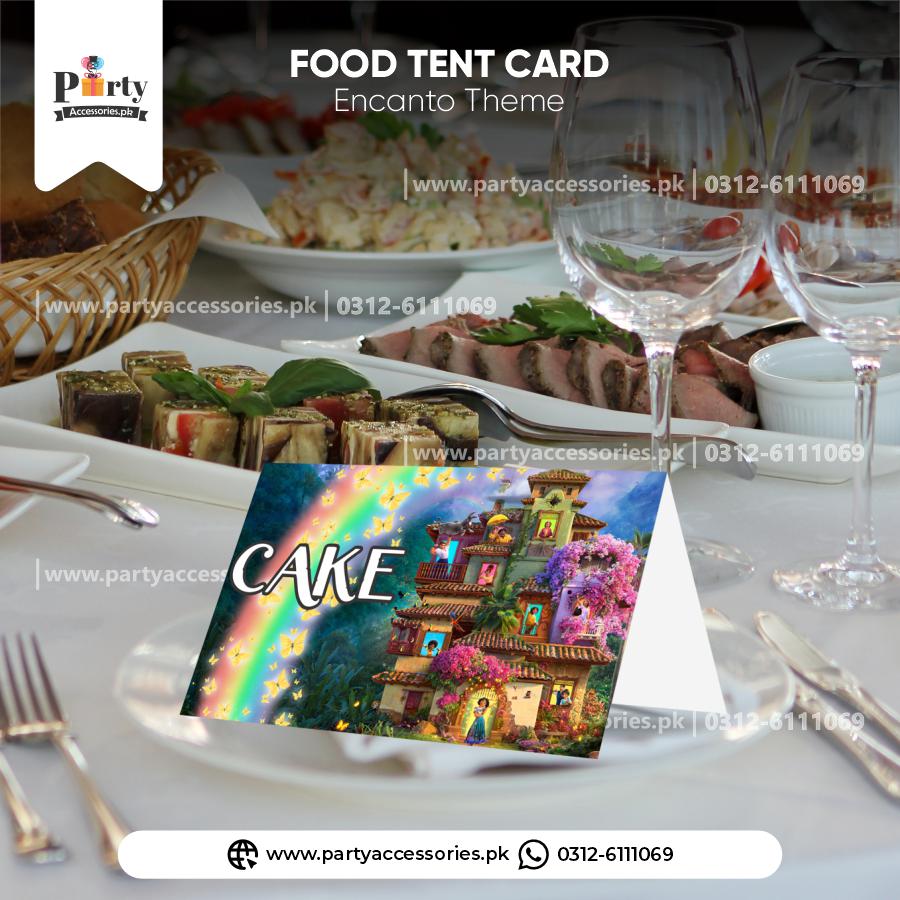 ENCANTO THEME TENT CARDS FOR TABLE DECORATIONS 