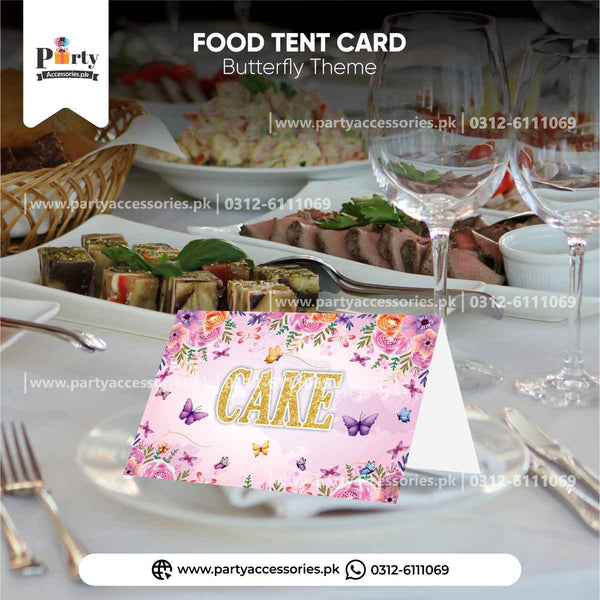 Customized Butterfly Theme Table Tent Cards