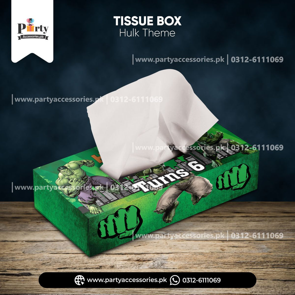 hulk theme customized tissue box cover 