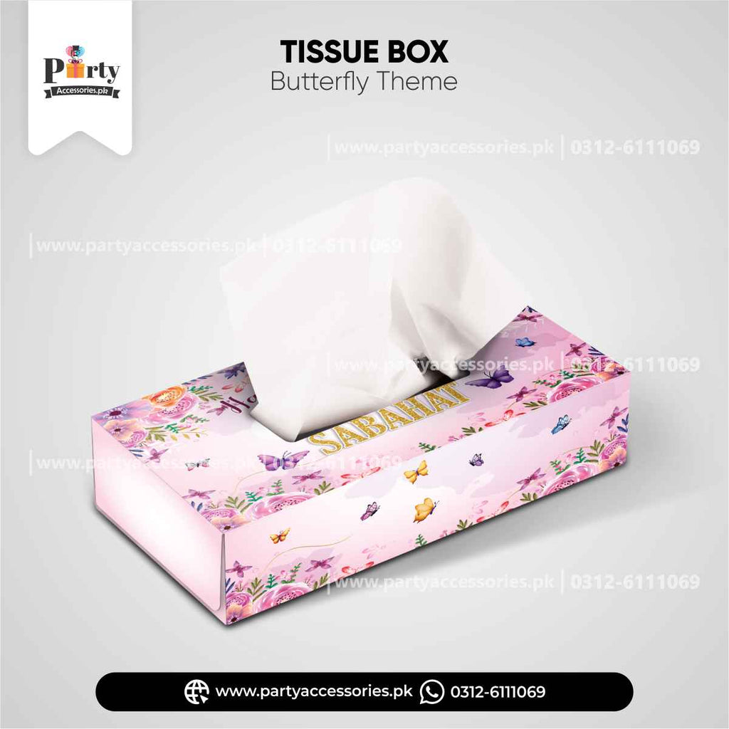 Customized Butterfly Theme Tissue Box Cover