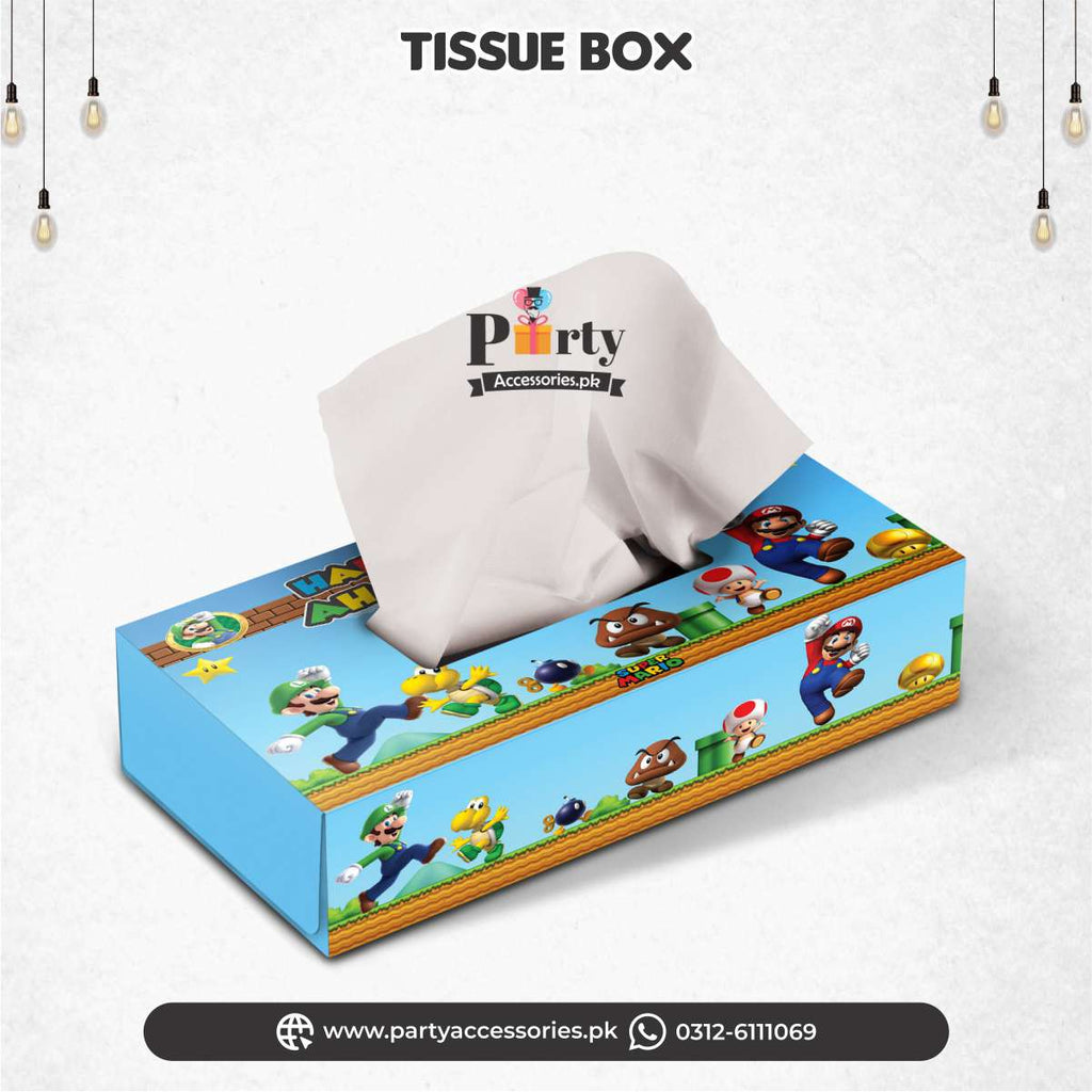 Super Mario birthday theme Customized Tissue Box cover