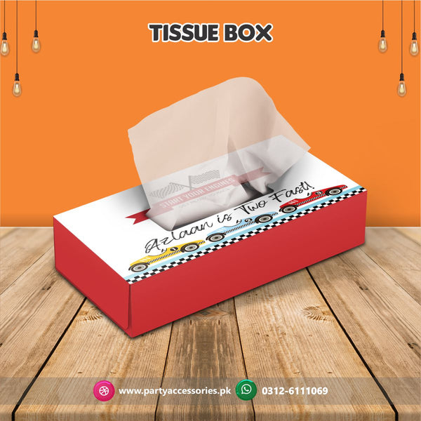 Two Fast birthday theme Customized Tissue Box cover