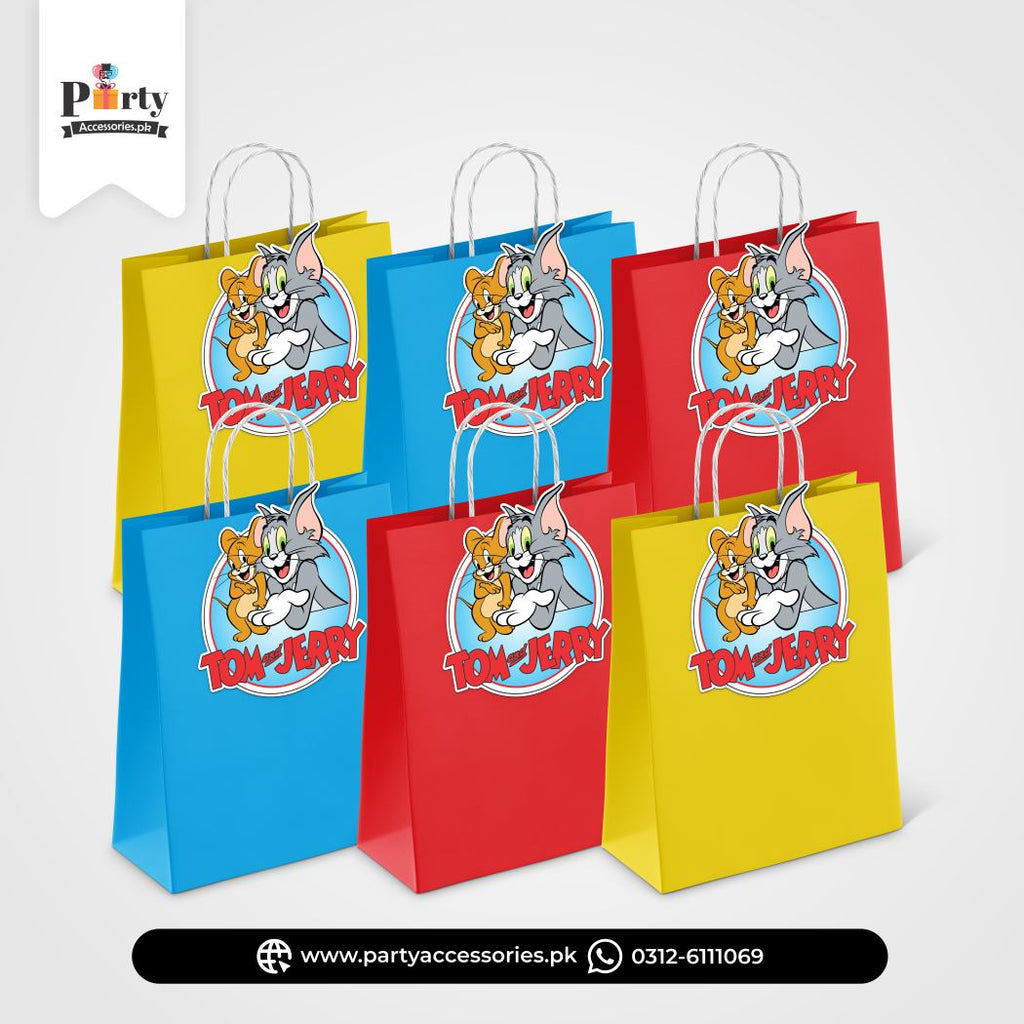 Tom & Jerry Theme Birthday Goody Bags | Premium Party Favors 6 pcs Pack