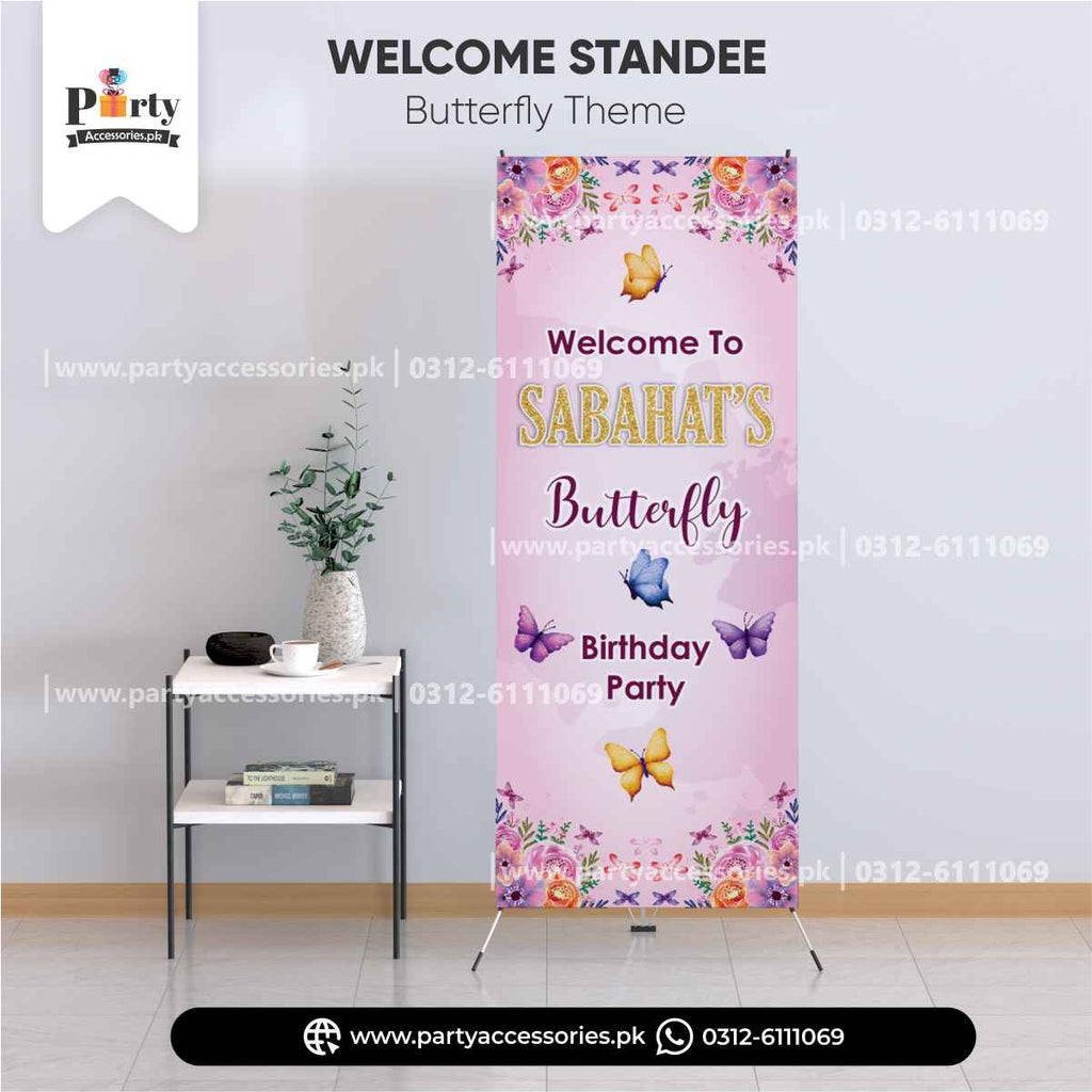 Butterfly Theme Welcome Standee / Party Entrance standee
