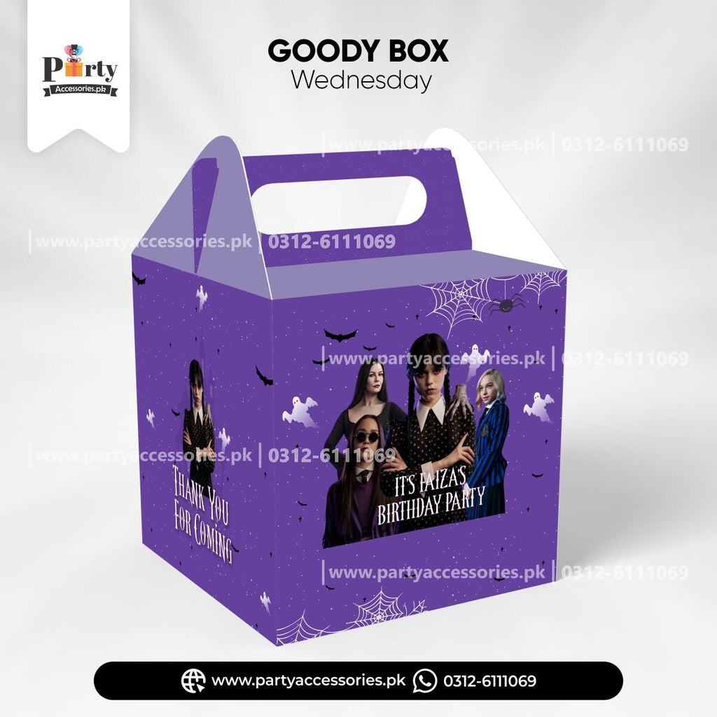 Customized Wednesday Addams theme Favor / Goody Boxes