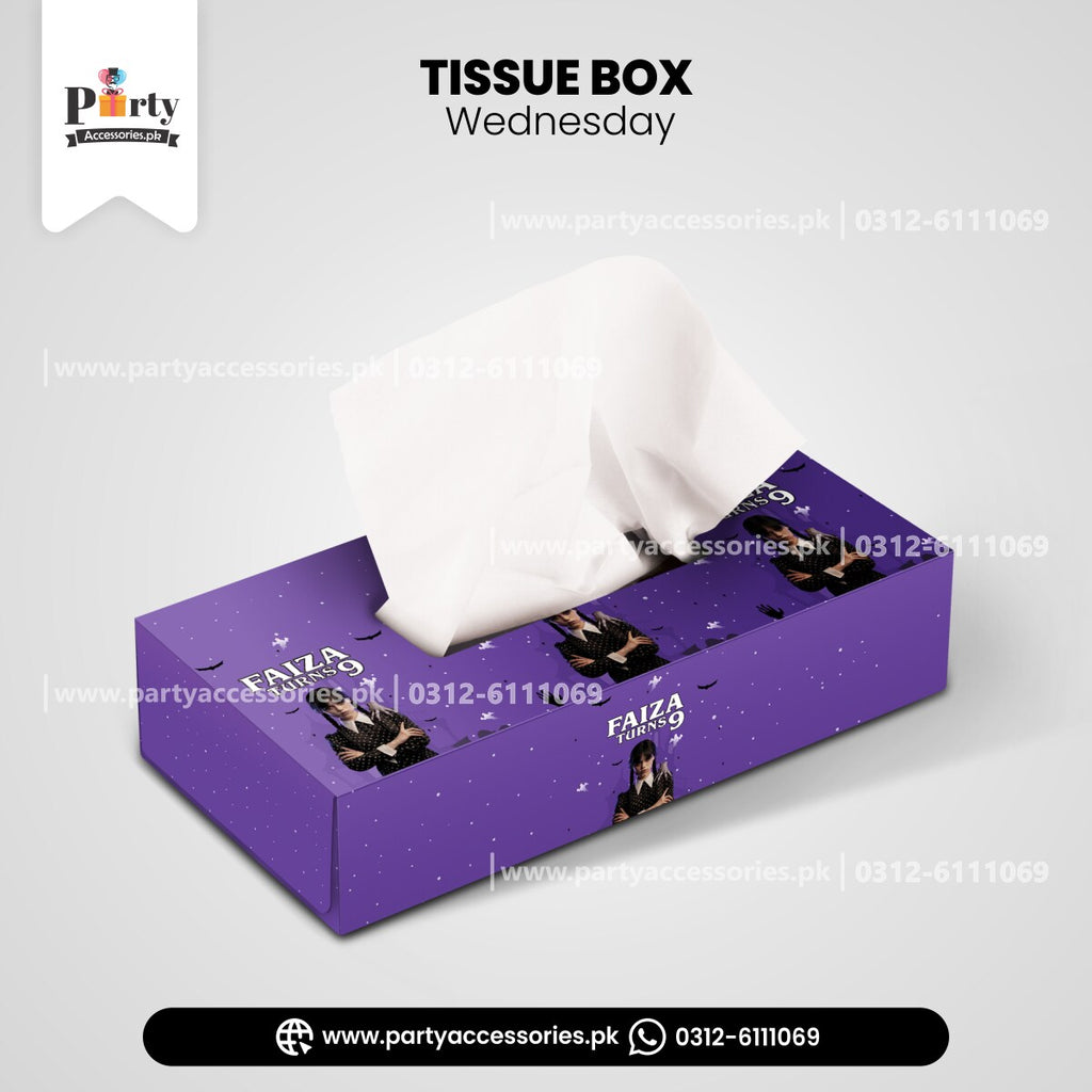 Wednesday theme Customized Tissue Box cover for table Decoration.