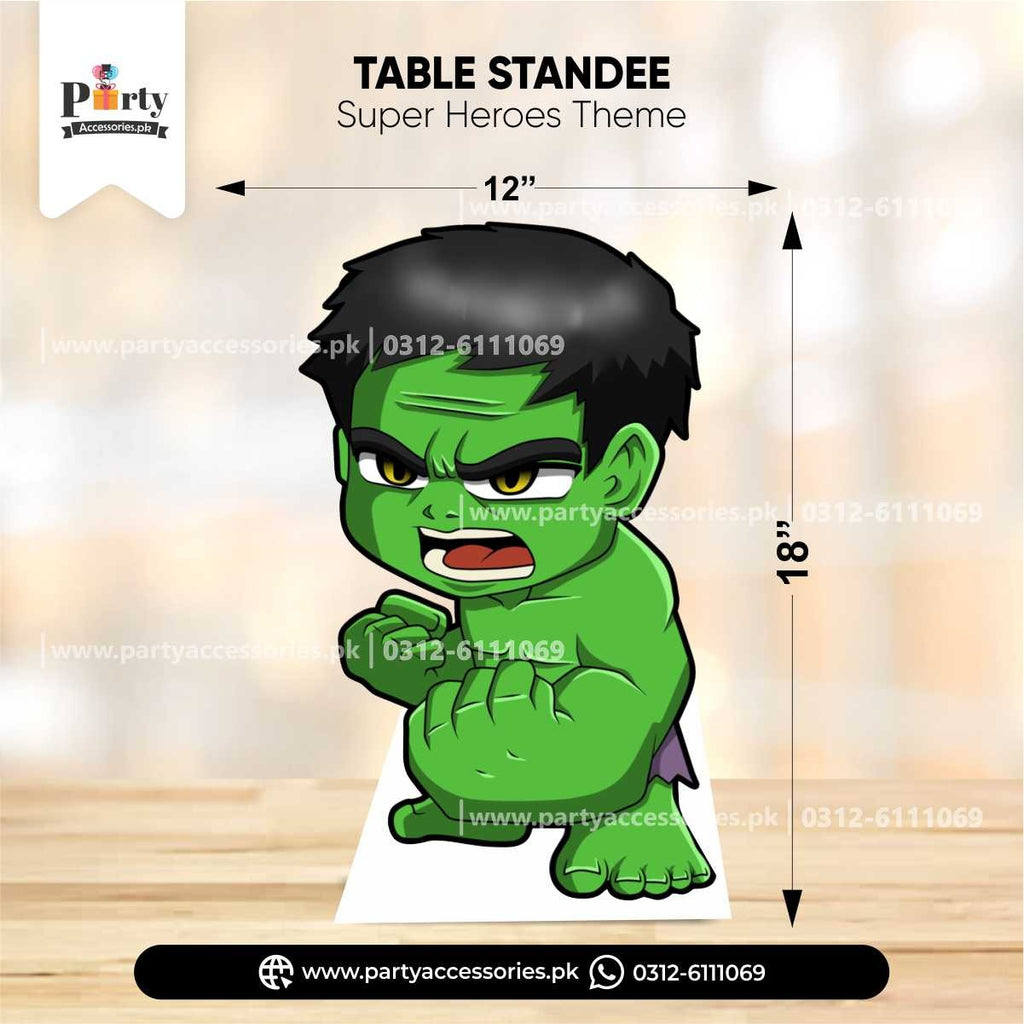 hulk superhero table standing character cutout