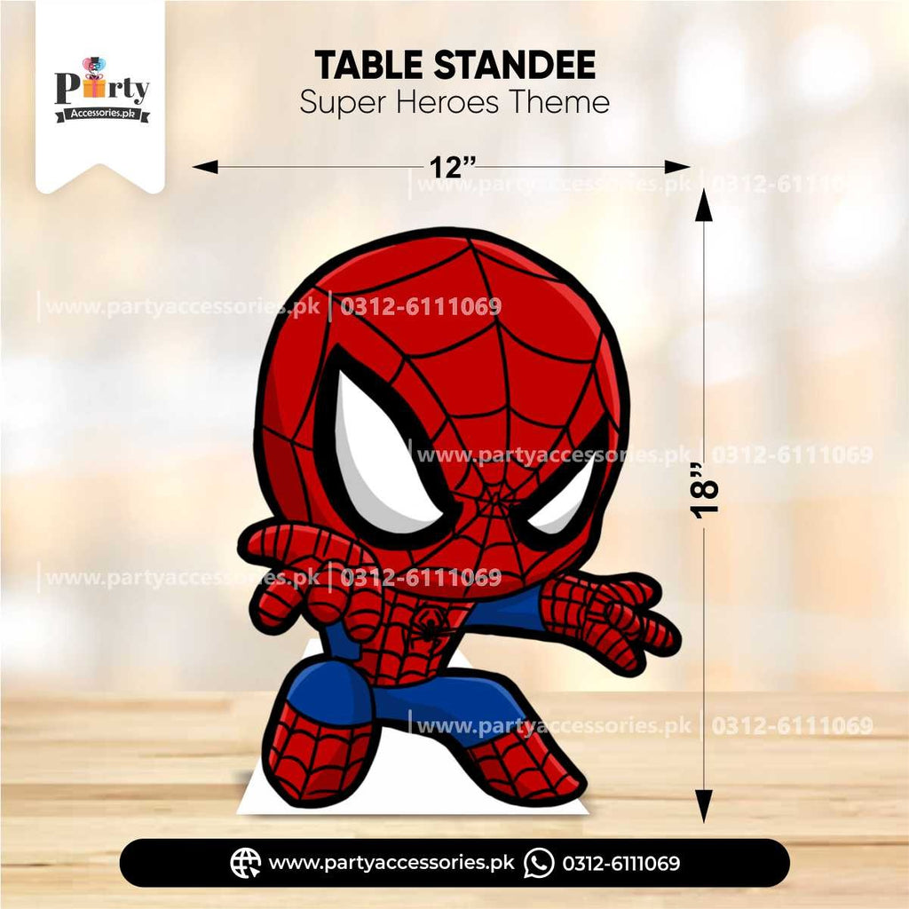 spiderman theme table standing character cutouts 