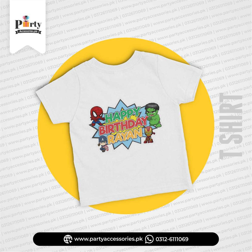 Superheroes / Avengers theme Customized t-shirt for kids